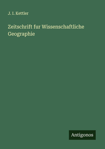 Zeitschrift fur Wissenschaftliche Geographie
