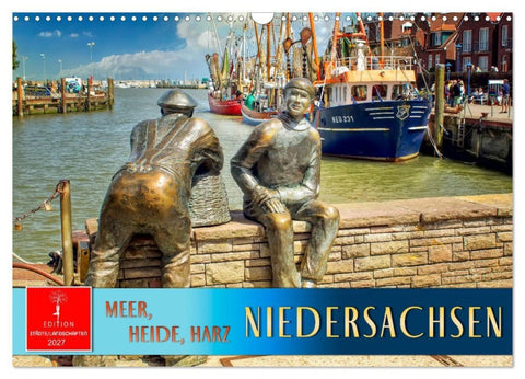 Niedersachsen - Meer, Heide, Harz (Wandkalender 2027 DIN A3 quer), CALVENDO Monatskalender