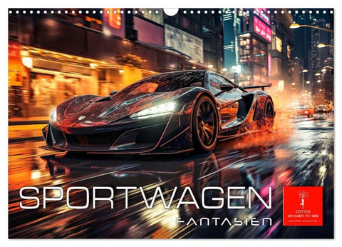 Sportwagen Fantasien (Wandkalender 2027 DIN A3 quer), CALVENDO Monatskalender