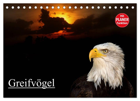 Greifvögel (Tischkalender 2026 DIN A5 quer), CALVENDO Monatskalender