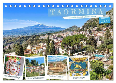 Taormina - Juwel Siziliens mit antikem Charme (Tischkalender 2027 DIN A5 quer), CALVENDO Monatskalender