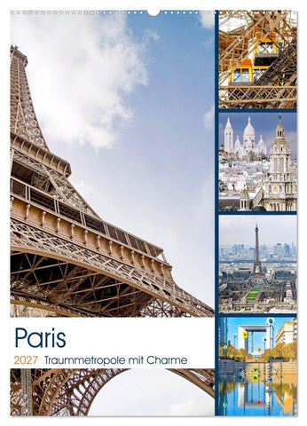 Paris Traummetropole mit Charme (Wandkalender 2027 DIN A2 hoch), CALVENDO Monatskalender
