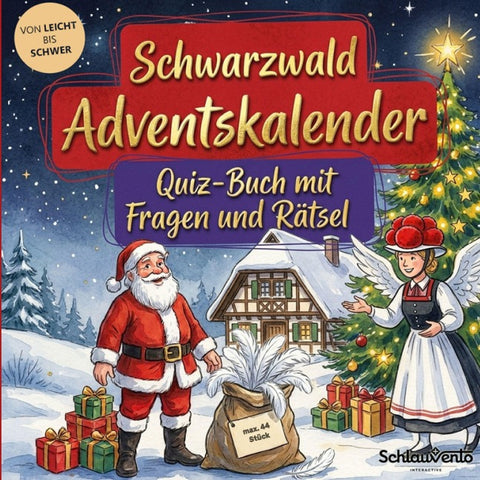 Schwarzwald-Adventskalender: Quiz-Buch mit Fragen und Rätsel