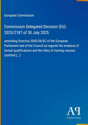 Commission Delegated Decision (EU) 2025/2187 of 30 July 2025