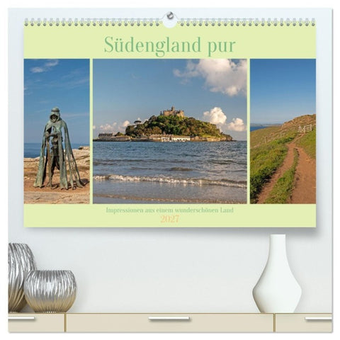 Südengland pur (hochwertiger Premium Wandkalender 2027 DIN A2 quer), Kunstdruck in Hochglanz