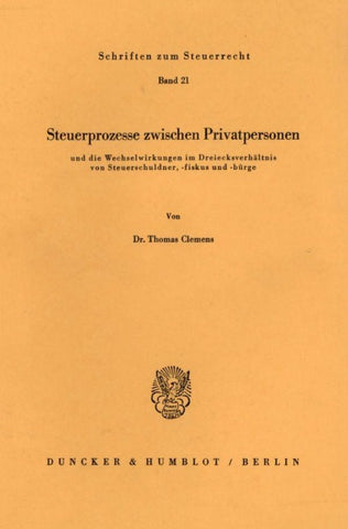 Steuerprozesse zwischen Privatpersonen