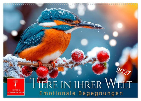 Tiere in ihrer Welt (Wandkalender 2027 DIN A2 quer), CALVENDO Monatskalender