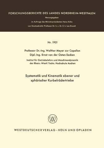 Systematik und Kinematik ebener und sphärischer Kurbelrädertriebe
