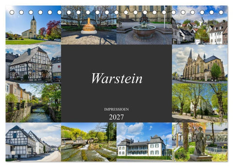 Warstein Impressionen (Tischkalender 2027 DIN A5 quer), CALVENDO Monatskalender