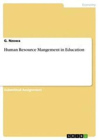 Human Resource Mangement in Education