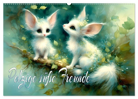 Pelzige süße Freunde (Wandkalender 2027 DIN A2 quer), CALVENDO Monatskalender