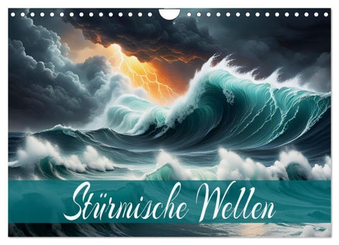 Stürmische Wellen (Wandkalender 2027 DIN A4 quer), CALVENDO Monatskalender