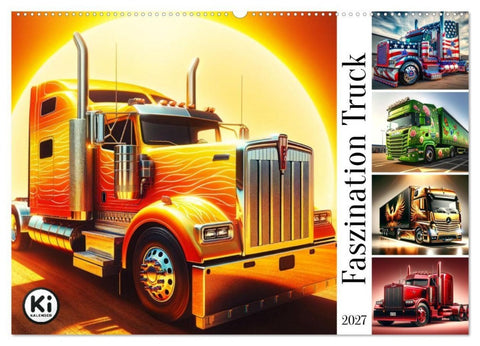 Faszination Truck: KI-Designs von Lack und Leistung (Wandkalender 2027 DIN A2 quer), CALVENDO Monatskalender