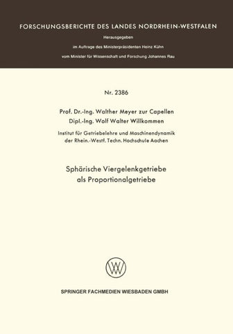 Sphärische Viergelenkgetriebe als Proportionalgetriebe