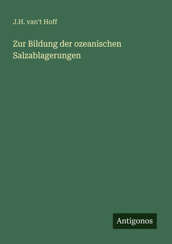 Zur Bildung der ozeanischen Salzablagerungen