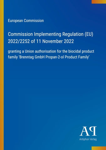 Commission Implementing Regulation (EU) 2022/2252 of 11 November 2022