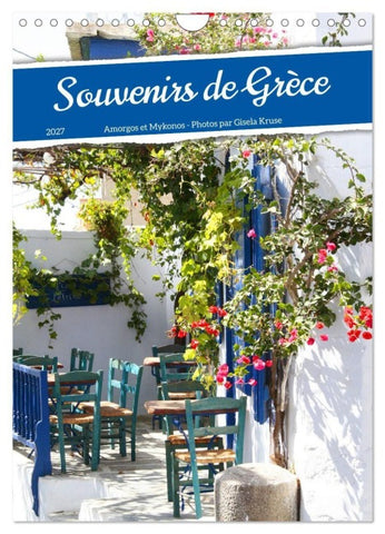 Souvenirs de Grèce (Calendrier mural 2027 DIN A4 horizontal), CALVENDO calendrier mensuel