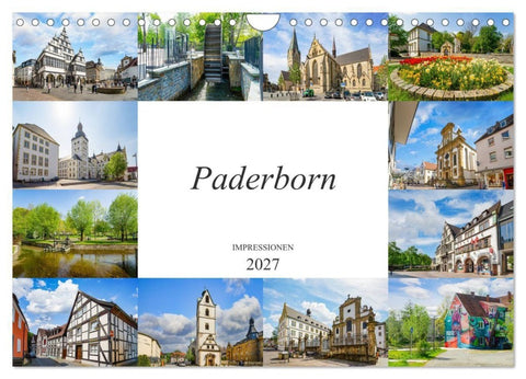 Paderborn Impressionen (Wandkalender 2027 DIN A4 quer), CALVENDO Monatskalender