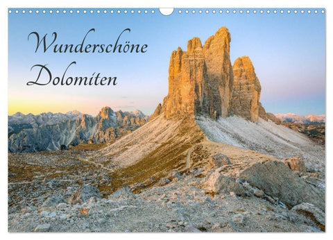 Wunderschöne Dolomiten (Wandkalender 2027 DIN A3 quer), CALVENDO Monatskalender