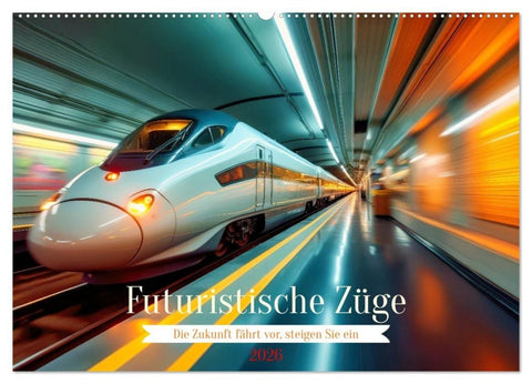 Futuristische Züge (Wandkalender 2026 DIN A2 quer), CALVENDO Monatskalender