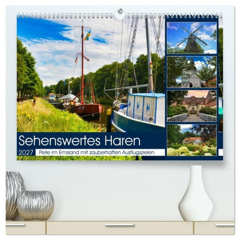 Sehenswertes Haren (hochwertiger Premium Wandkalender 2027 DIN A2 quer), Kunstdruck in Hochglanz