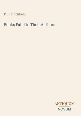 Books Fatal to Their Authors