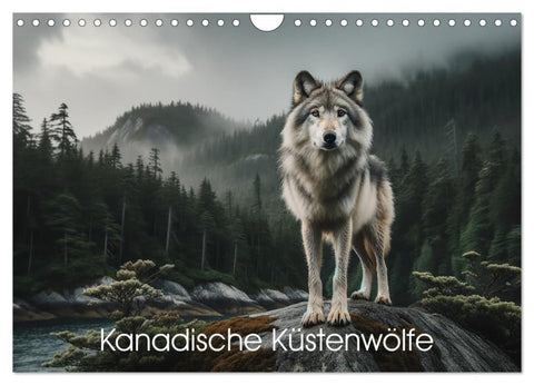 Kanadische Küstenwölfe (Wandkalender 2027 DIN A4 quer), CALVENDO Monatskalender