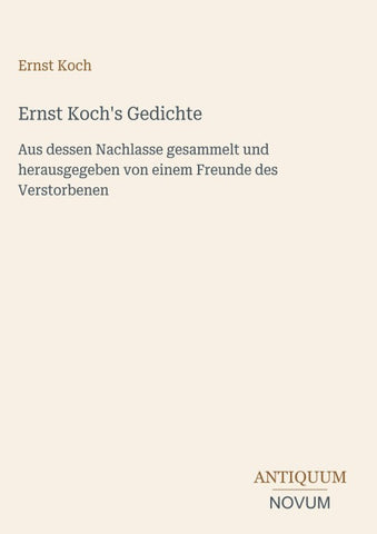 Ernst Koch's Gedichte