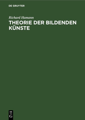 Theorie der bildenden Künste
