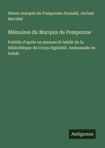 Mémoires du Marquis de Pomponne