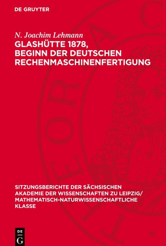 Glashütte 1878, Beginn der Deutschen Rechenmaschinenfertigung