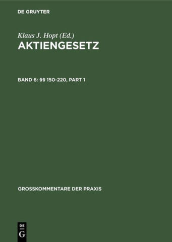 Aktiengesetz / §§ 150-220