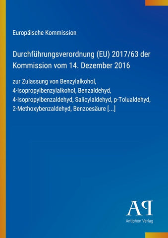 Durchführungsverordnung (EU) 2017/63 der Kommission vom 14. Dezember 2016