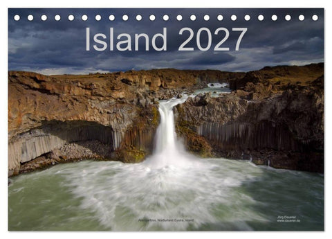 Island (Tischkalender 2027 DIN A5 quer), CALVENDO Monatskalender