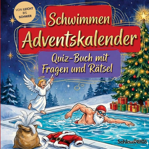 Schwimmen-Adventskalender: Quiz-Buch mit Fragen und Rätsel