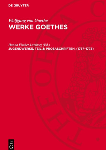 Jugendwerke, Teil 3: Prosaschriften, (1757–1775)