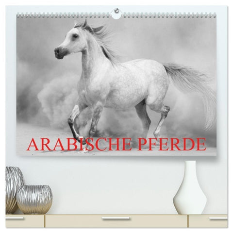 Arabische Pferde (hochwertiger Premium Wandkalender 2026 DIN A2 quer), Kunstdruck in Hochglanz