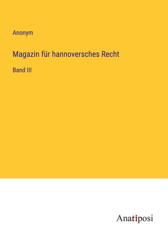 Magazin für hannoversches Recht