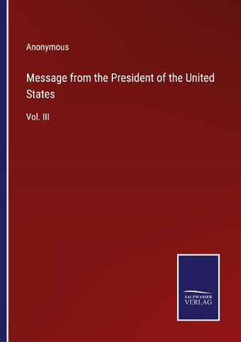 Message from the President of the United States