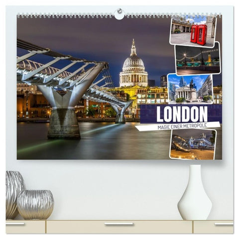 LONDON Magie einer Metropole (hochwertiger Premium Wandkalender 2026 DIN A2 quer), Kunstdruck in Hochglanz