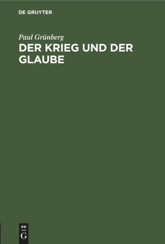 Der Krieg und der Glaube