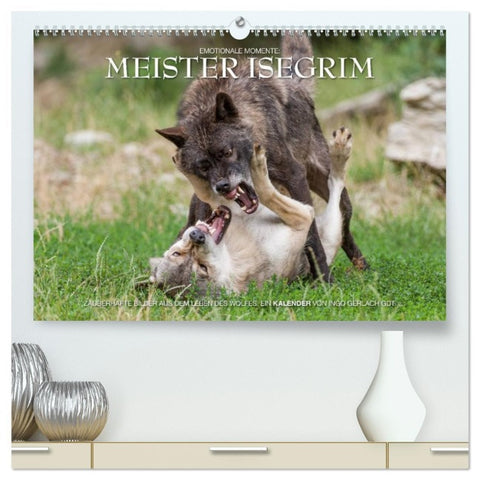 Meister Isegrim (hochwertiger Premium Wandkalender 2026 DIN A2 quer), Kunstdruck in Hochglanz