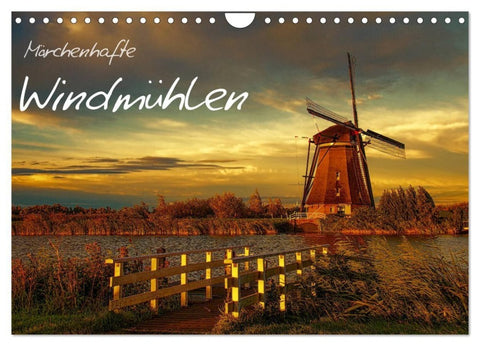 Märchenhafte Windmühlen (Wandkalender 2027 DIN A4 quer), CALVENDO Monatskalender