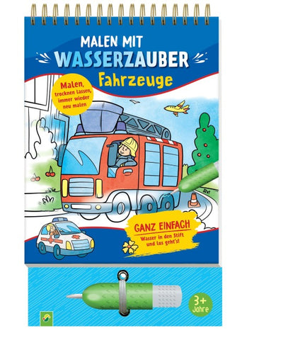 Malen mit Wasserzauber Fahrzeuge