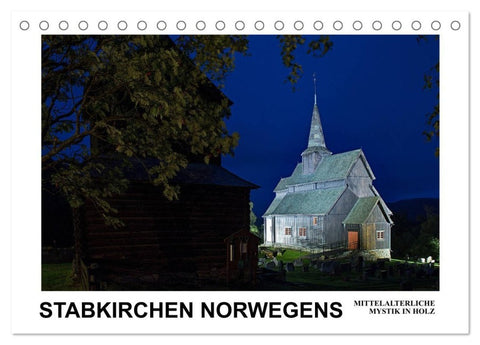 Stabkirchen Norwegens - Mittelalterliche Mystik in Holz (Tischkalender 2027 DIN A5 quer), CALVENDO Monatskalender