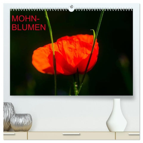 Mohnblumen (hochwertiger Premium Wandkalender 2027 DIN A2 quer), Kunstdruck in Hochglanz