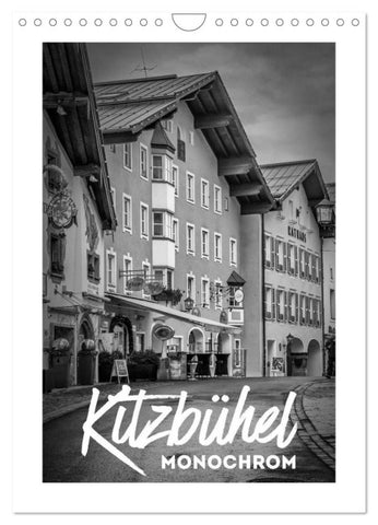 Kitzbühel Monochrom (Wandkalender 2026 DIN A4 hoch), CALVENDO Monatskalender
