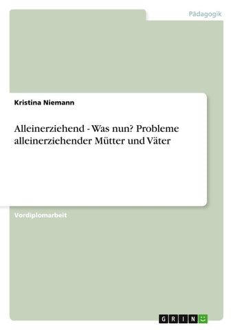 Alleinerziehend - Was nun? Probleme alleinerziehender Mütter und Väter