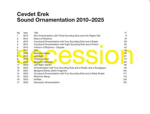 Cevdet Erek. Sound Ornamentation 2010–2025