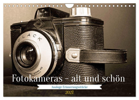 Fotokameras - alt und schön (Wandkalender 2027 DIN A4 quer), CALVENDO Monatskalender
